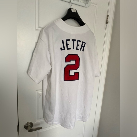 MLB '06 USA JETER 02 WORLD BASEBALL CLASSIC MAJESTIC White Jersey in XXL - Picture 10 of 15